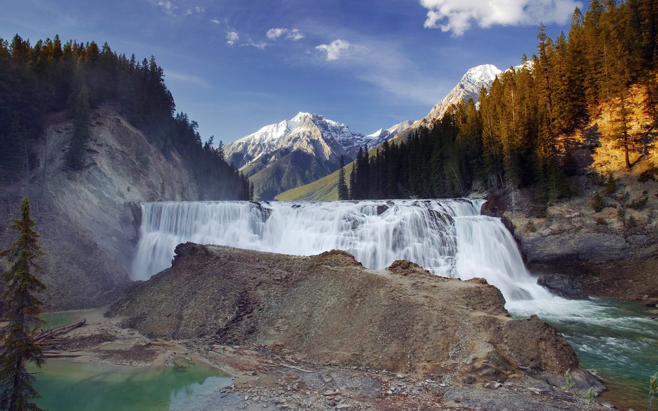 , canada, Yoho national park, wapta falls, british columbia, kicking horse river