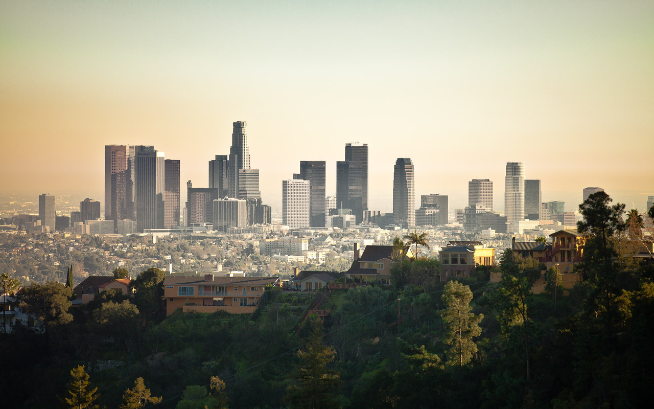 Usa, , city, california, los angeles, skyline