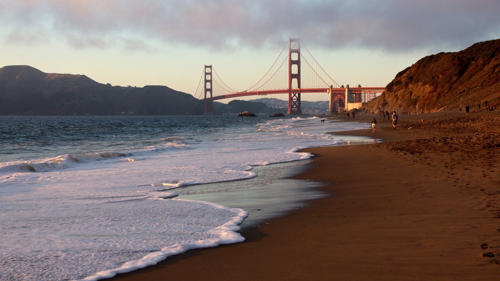 -, usa, Golden gate bridge, california, beach, san francisco