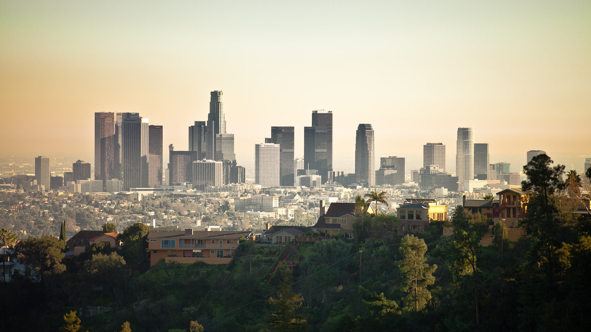 Usa, , city, california, los angeles, skyline