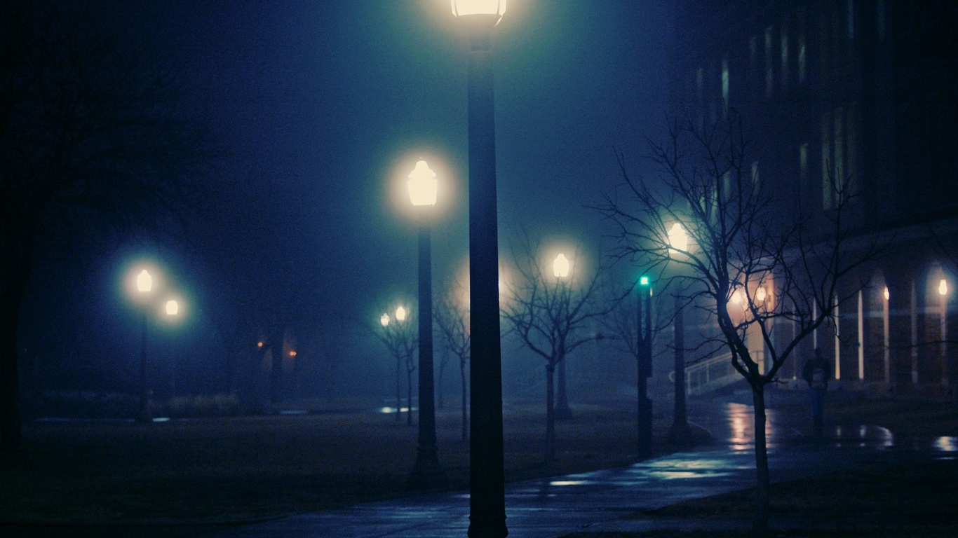 night, , , , , foggy