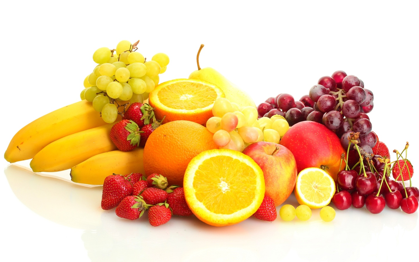 strawberry, berries, fruits, , , bananas, , 