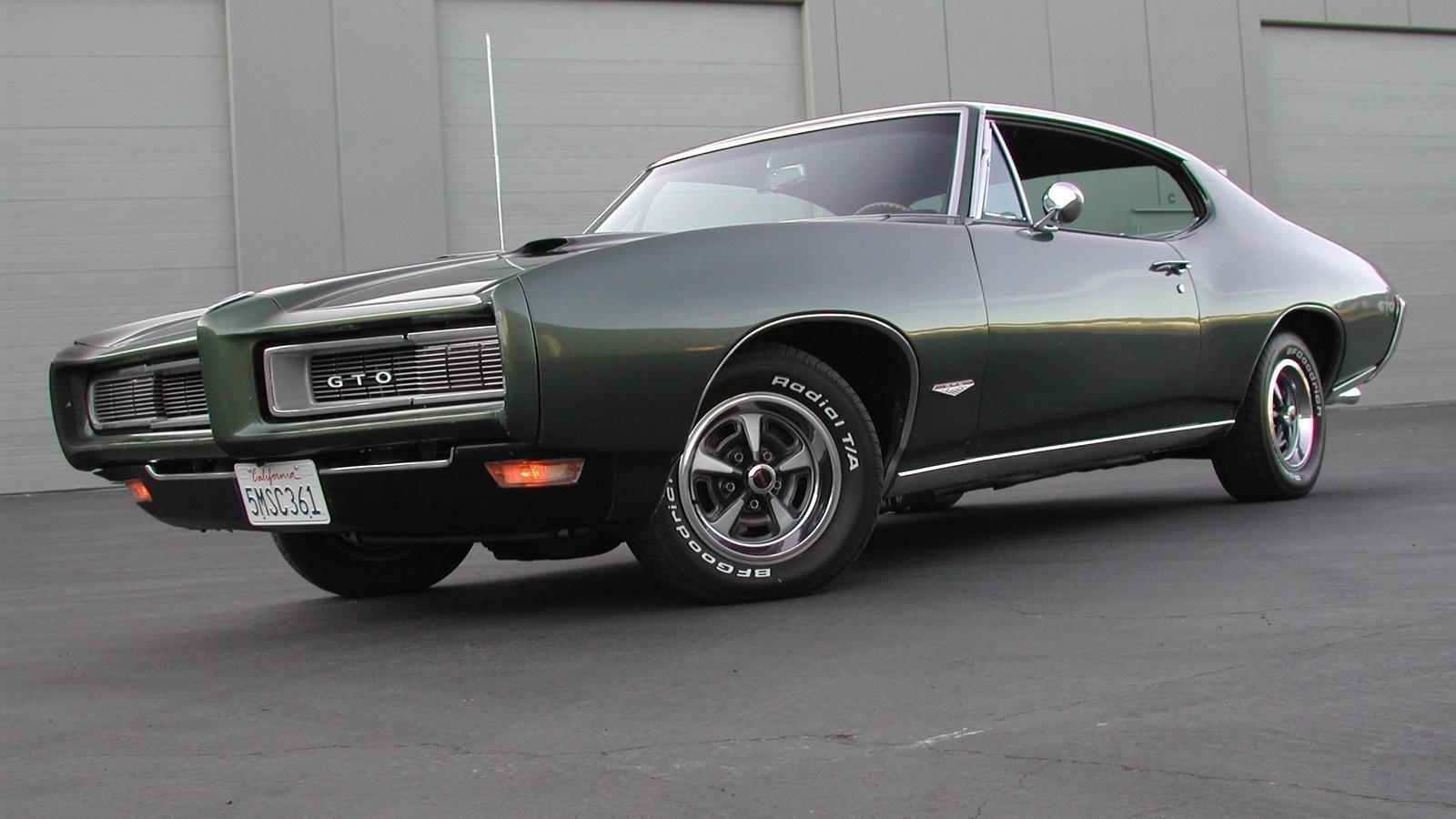 dark green, , muscle car, gto,  , 1969, Pontiac, 