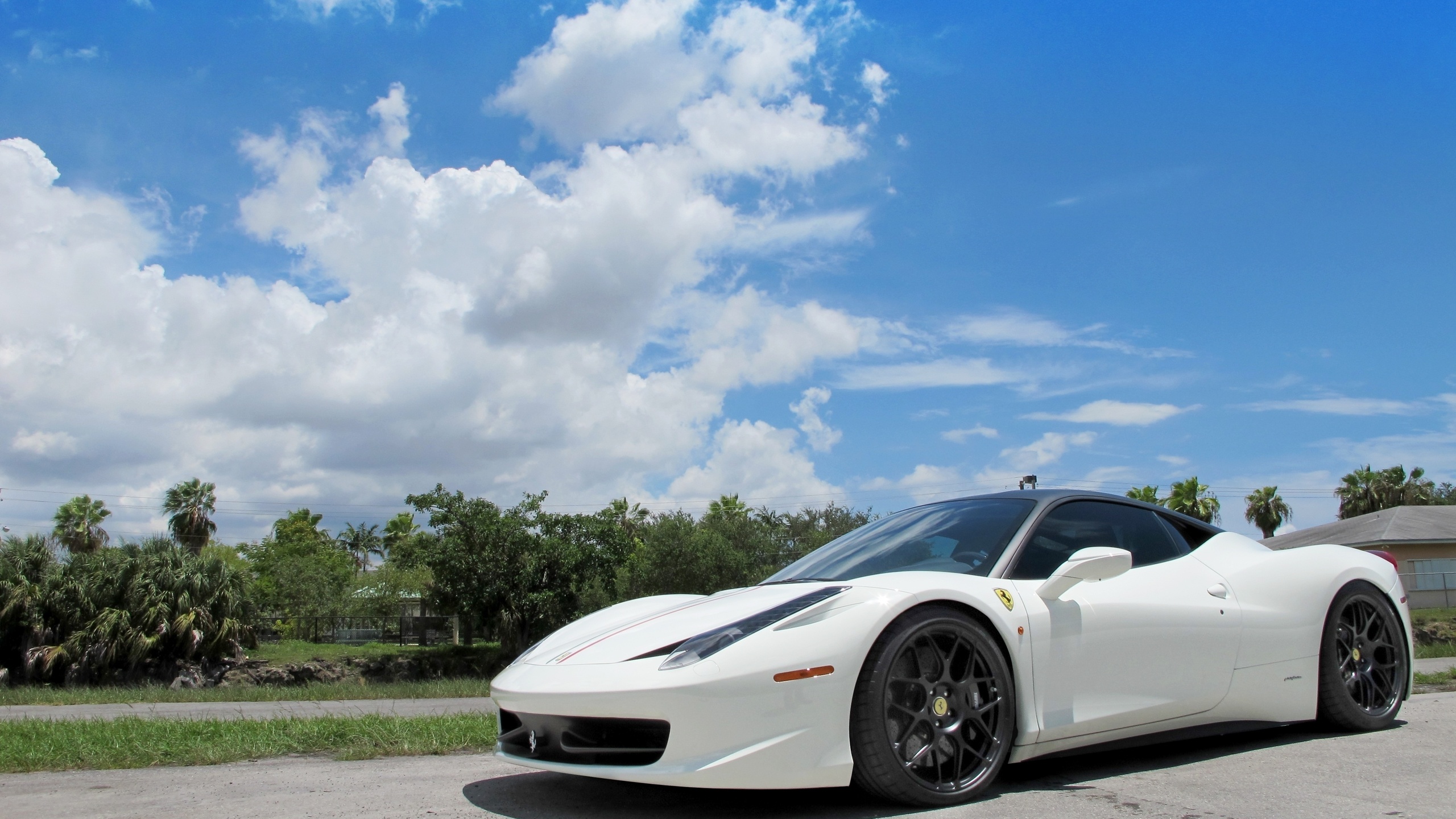 , , 458 italia, miami, white, , sky, , clouds, Ferrari