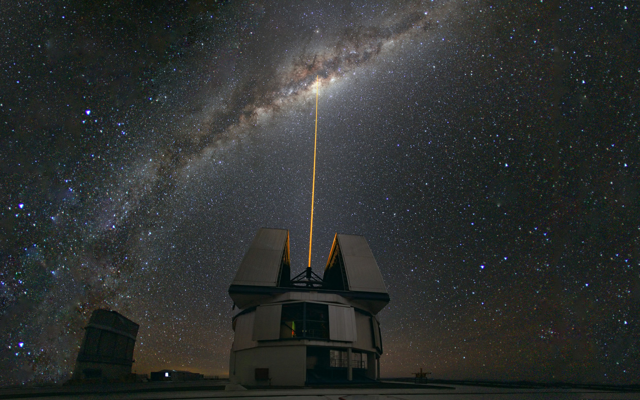 the milky way,  , , , laser towards