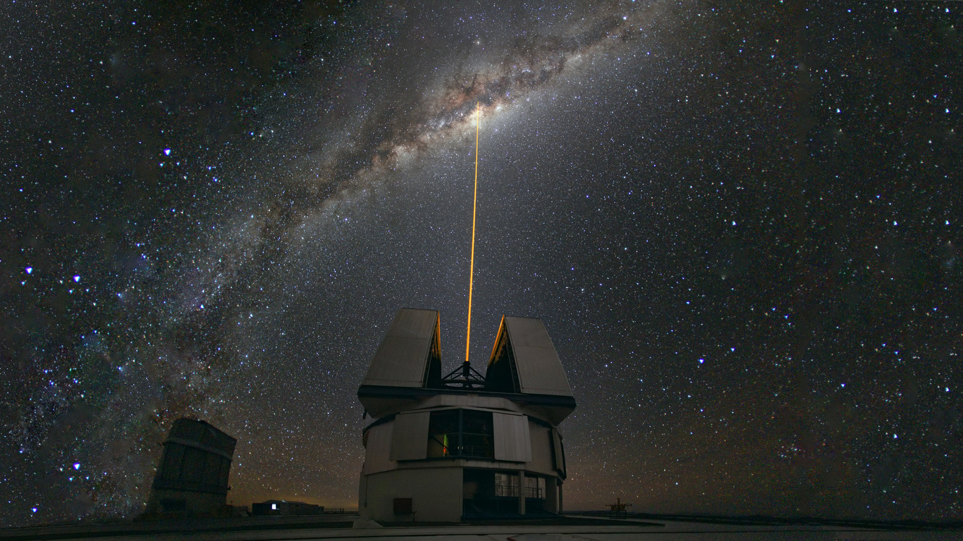 the milky way,  , , , laser towards