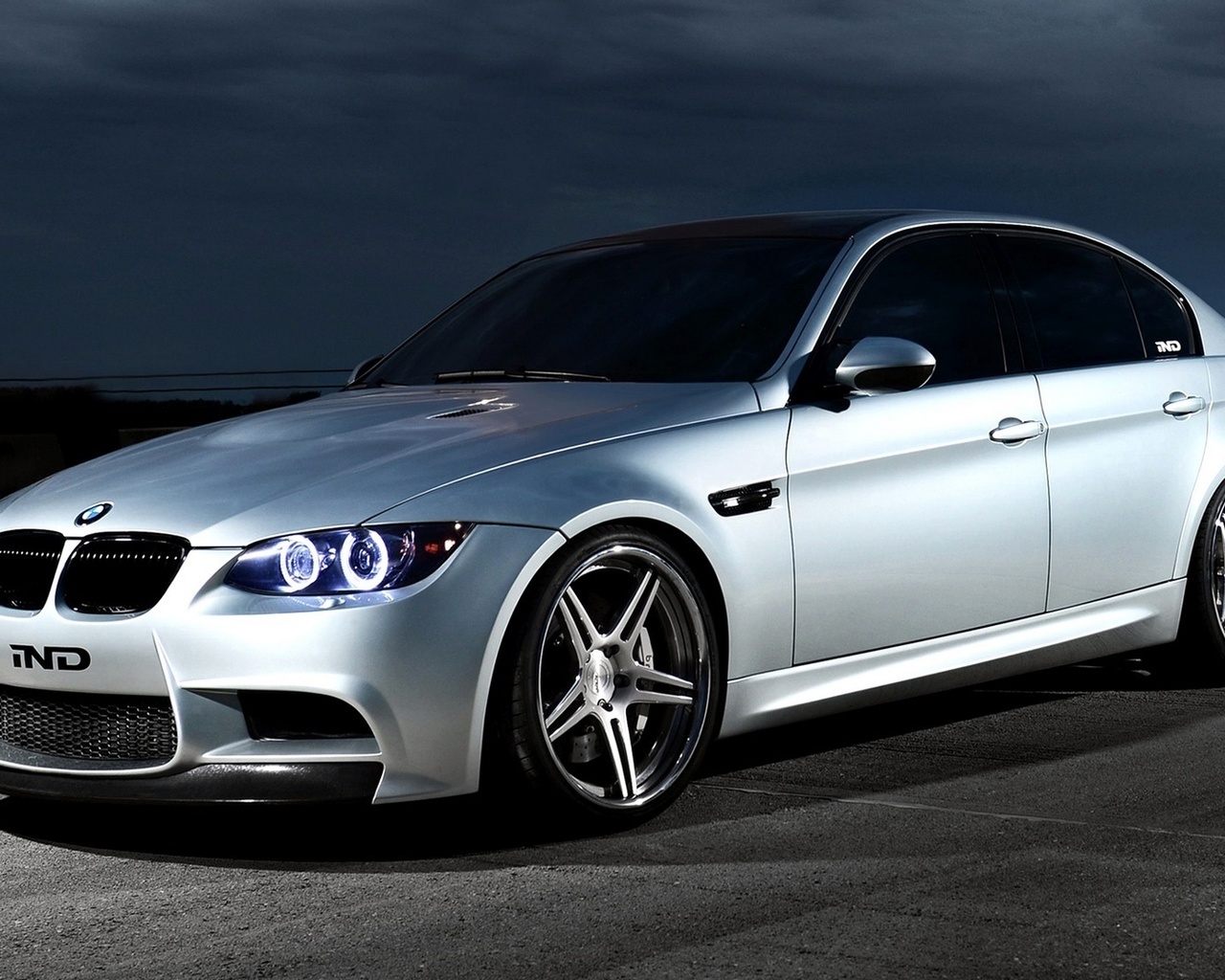 wallpapers, sedan, automobile, ghost, ind, angel eyes, 2012, tuning, e90, silver, Car, bmw m3