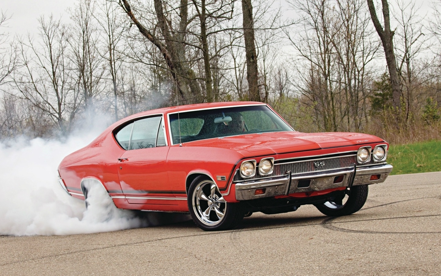 ss, muscle, car, chevrolet, chevelle, 1968, wallpapers, 