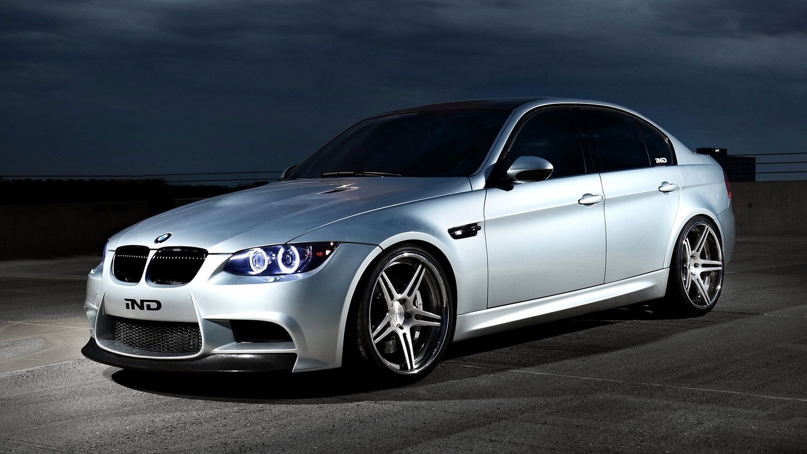 wallpapers, sedan, automobile, ghost, ind, angel eyes, 2012, tuning, e90, silver, Car, bmw m3