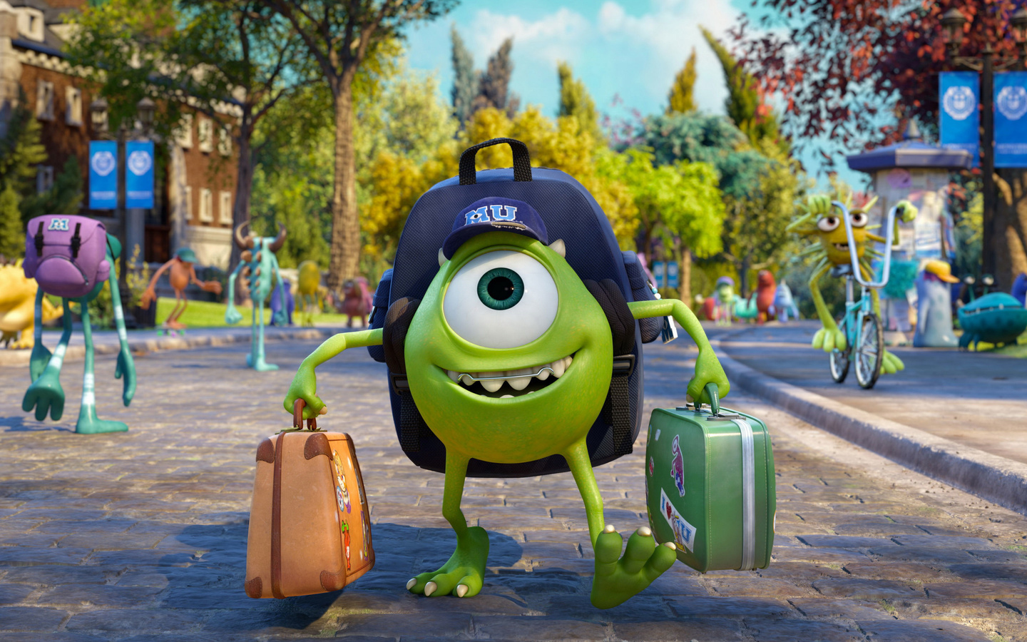 , mike wazowski, Monsters university, , , disney, pixar