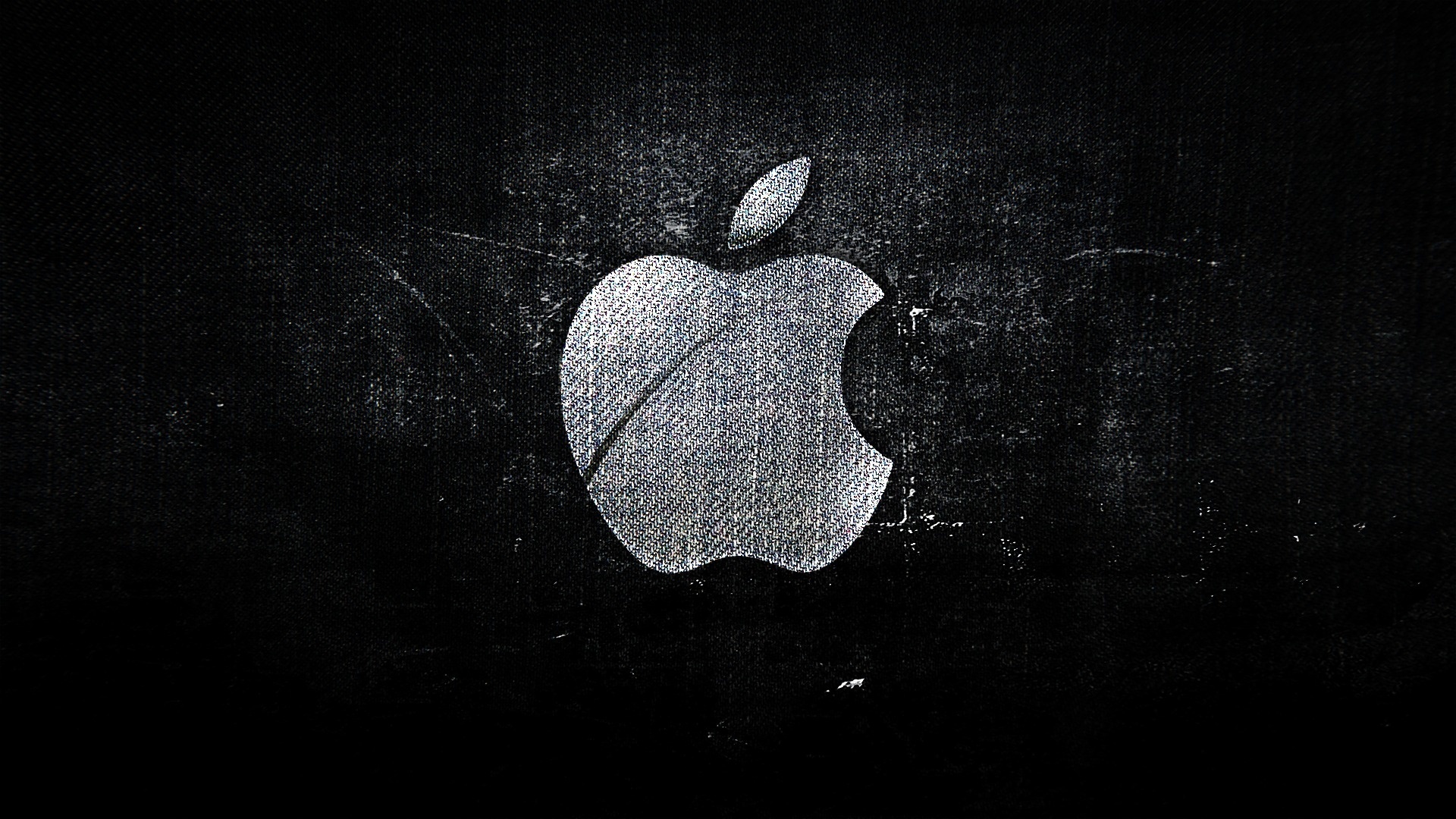 Знак apple на черном фоне