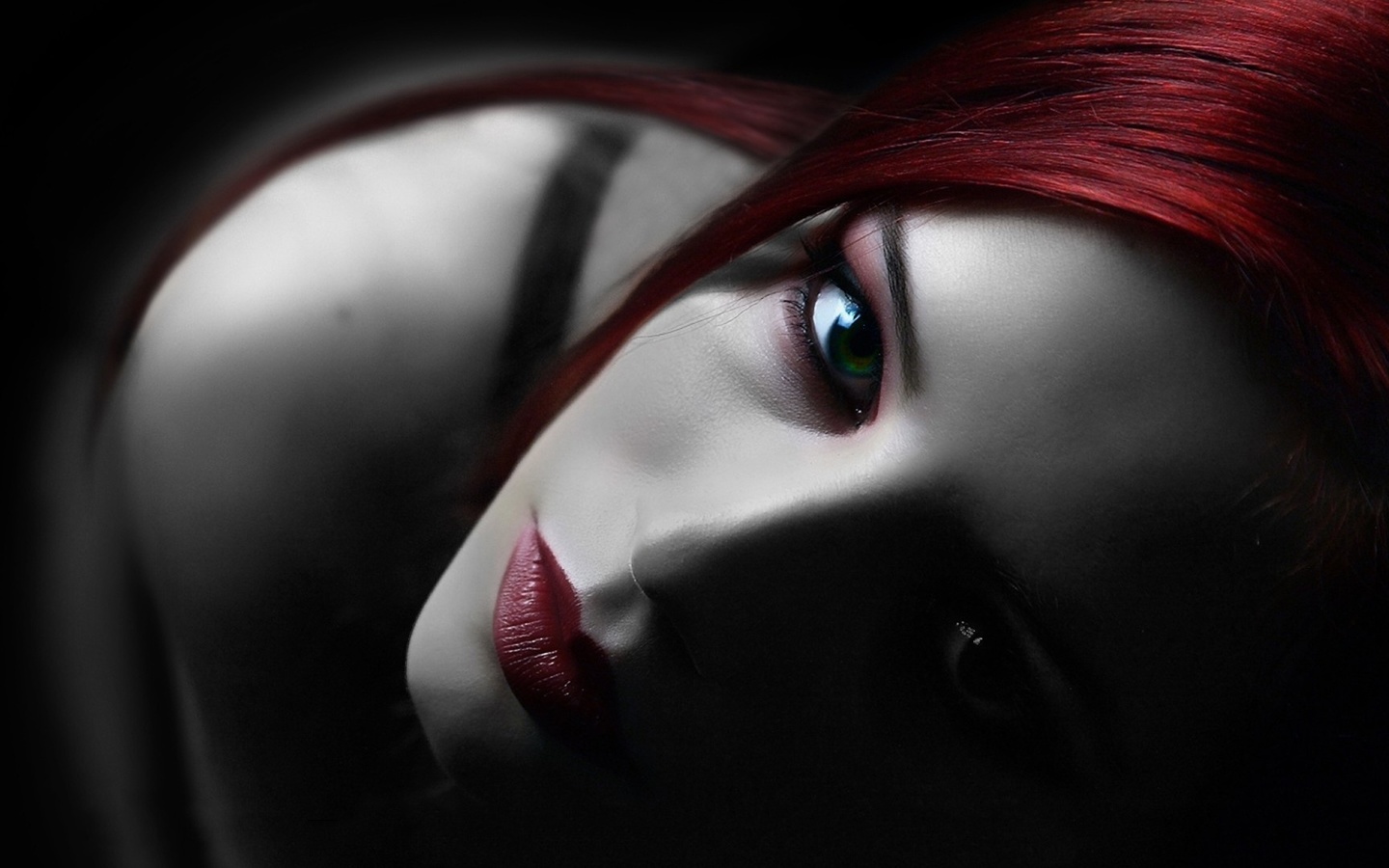 redhead, girl, face