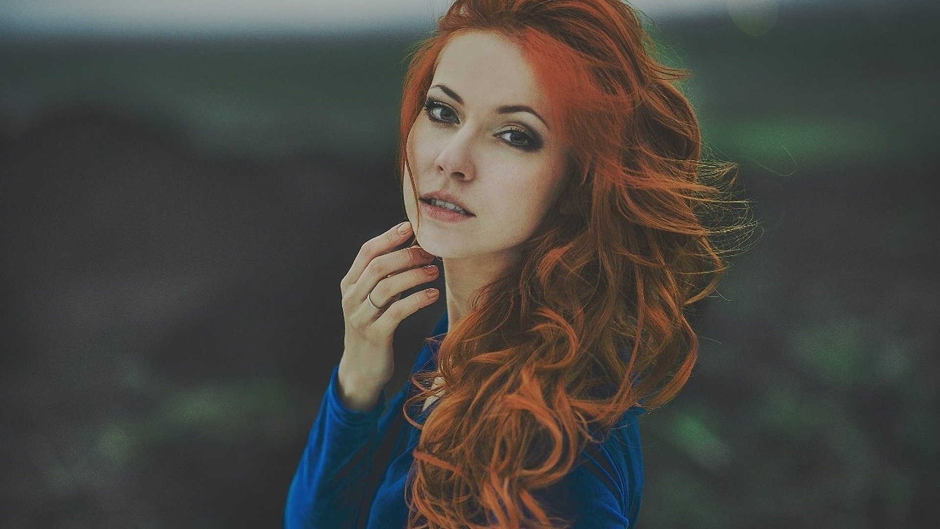 redhead, girl, face