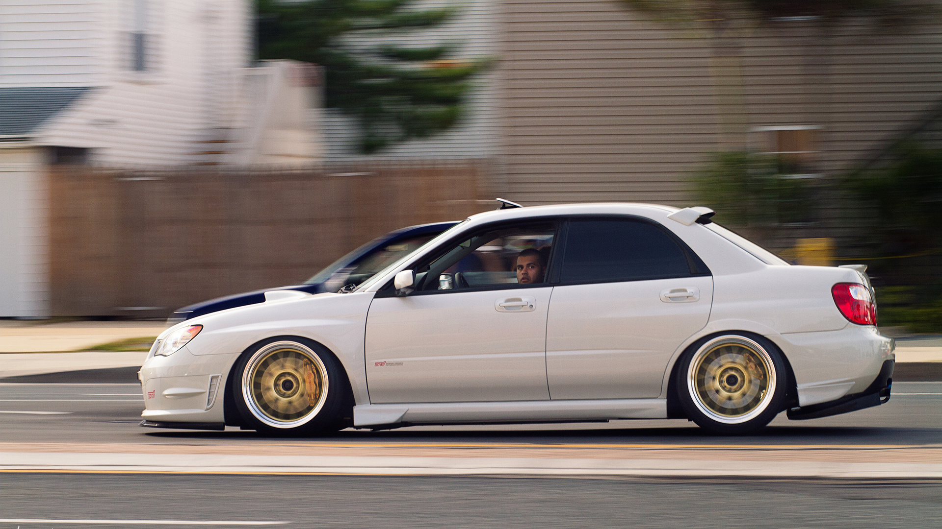 Subaru, white, sti, impreza, wrx, rigshot, stance