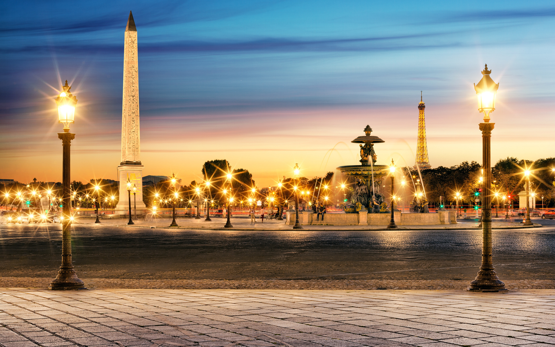 la tour eiffel, Place de la concorde, paris, france, ob__lisque de louxor