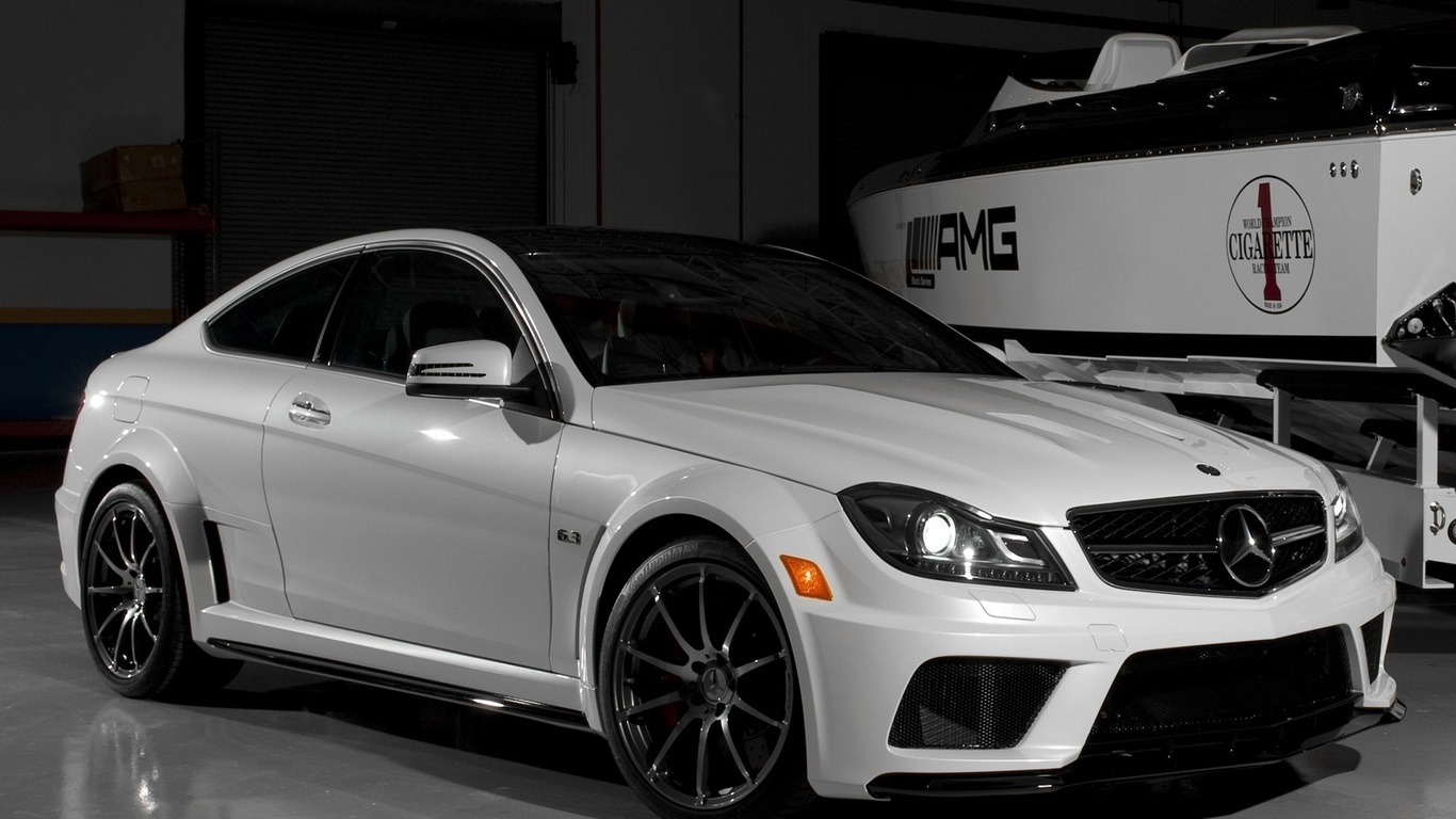 series, and, amg, benz, wallpapers, white, black, black, Auto, tuning, mercedes, car, garage