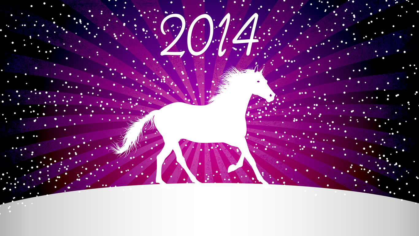 2014, horse, new year, vector, minimalism, snow, winter, cold