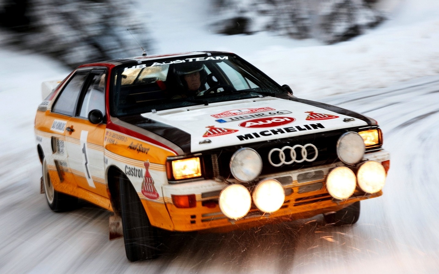 car, Car, snow, quattro, group b, rally, speed, wallpapers, , light, audi