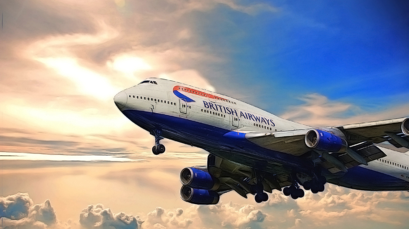 boeing, , 747, jumbo jet, british airways