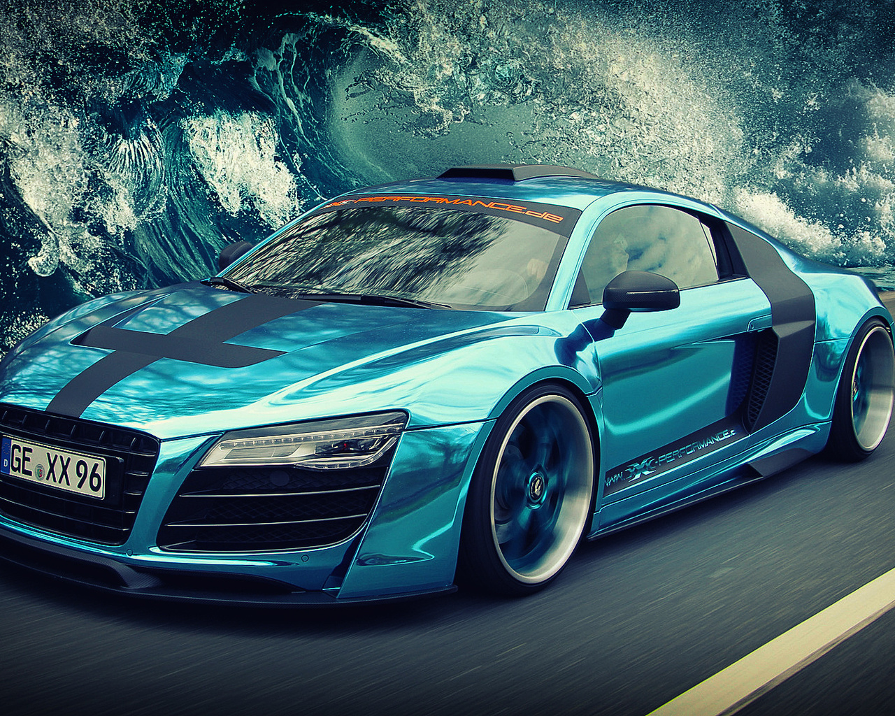 , , , , , audi, sea, speed, art, wave