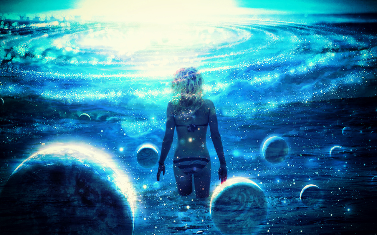 , , , , girl, space, blonde, universe