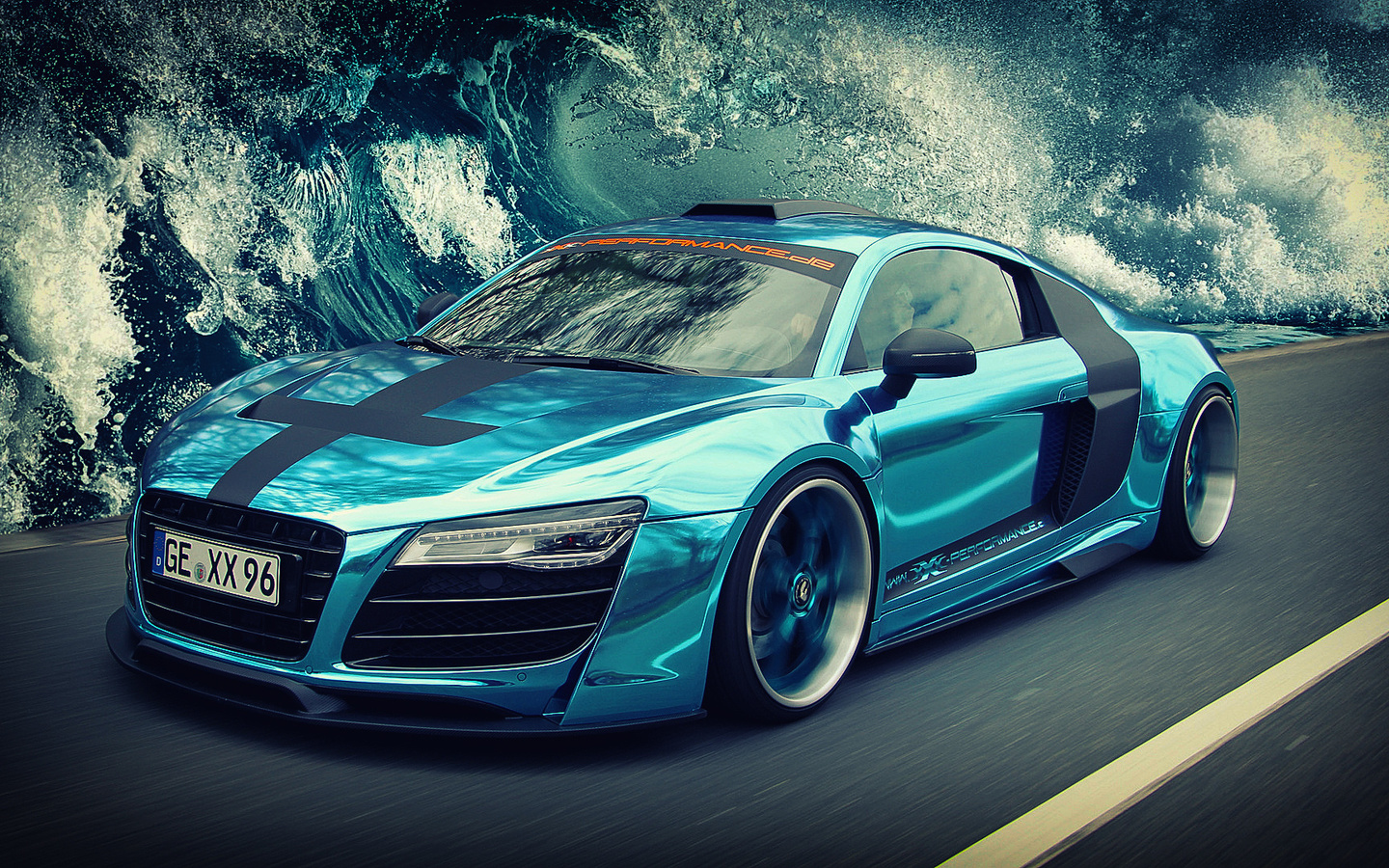 , , , , , audi, sea, speed, art, wave