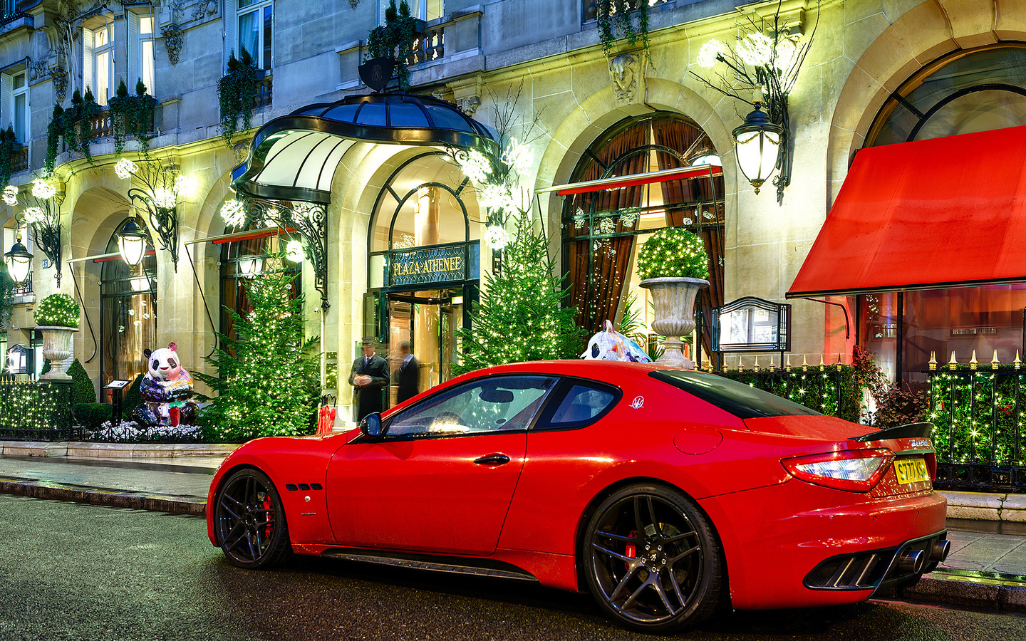 night, maserati, granturismo, building, red, novitec