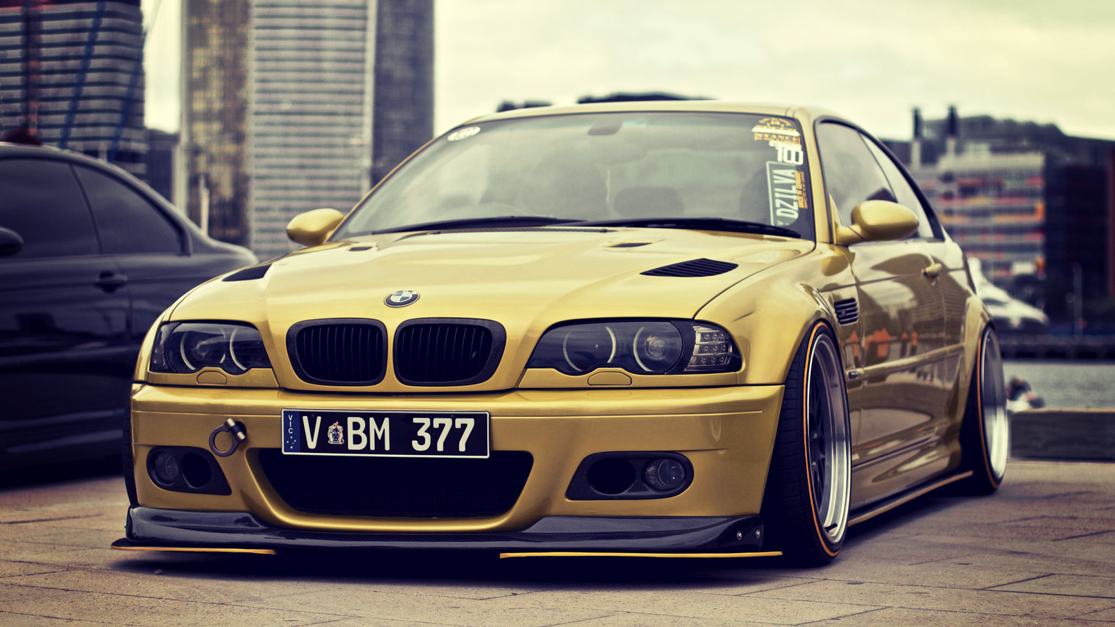 gold, bmw, m3, e46, stance, , , 