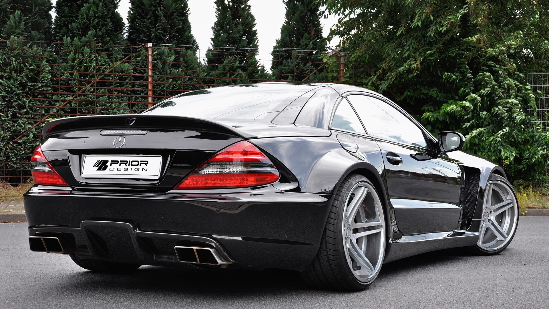 mercedes-benz sl r230 black edition, prior design, tuning, , car