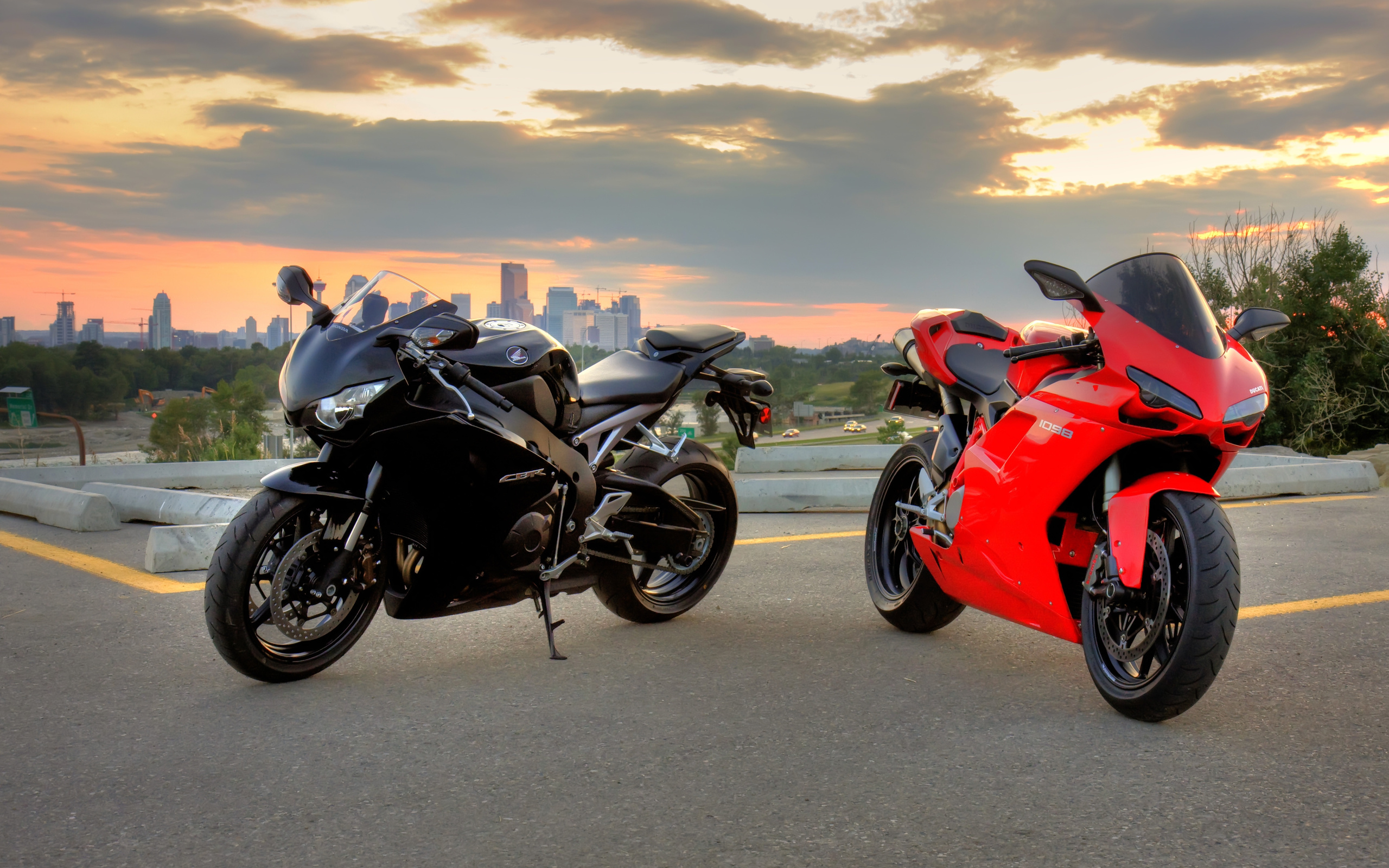 honda, cbr1000rr, black, ducati, 1098, red, bike, , , , , , , 