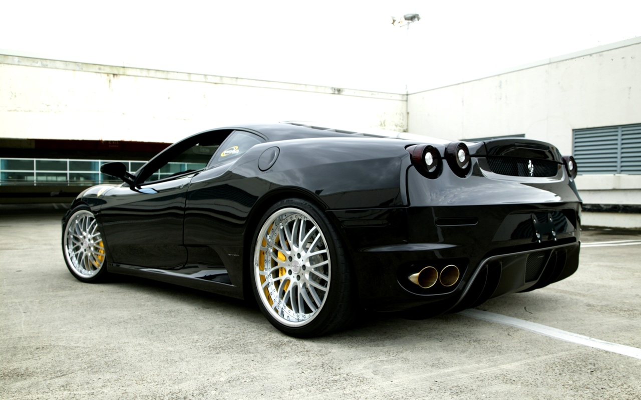 windows, f430, black, parking, ferrari, 430, sky