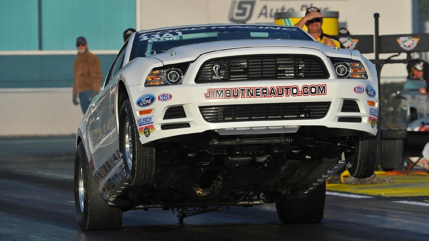 ford, mustang, fly over the road