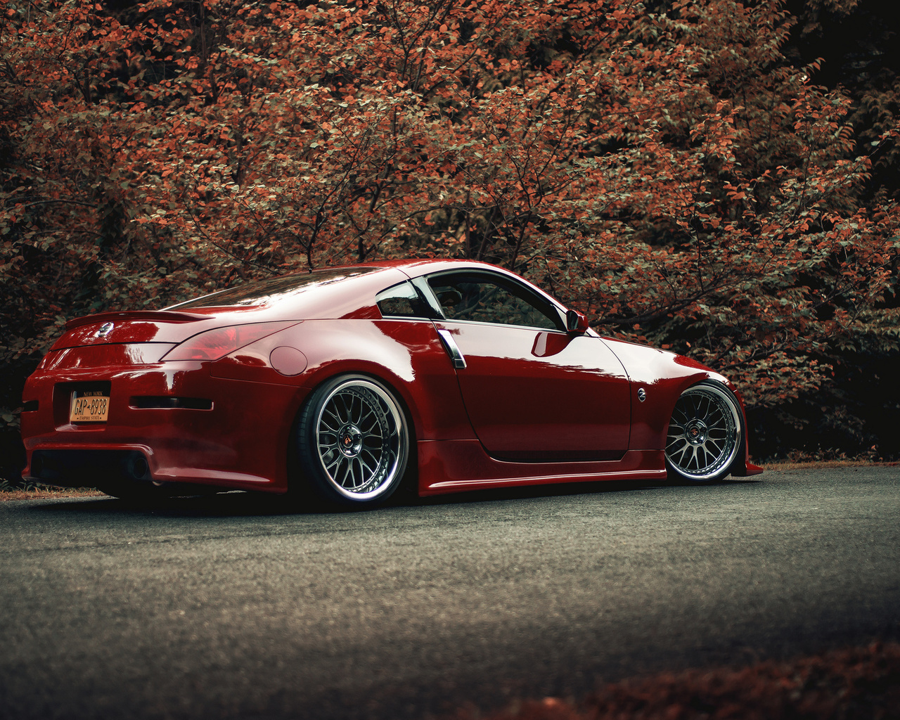 nissan, 350z, red, stance, , , , 