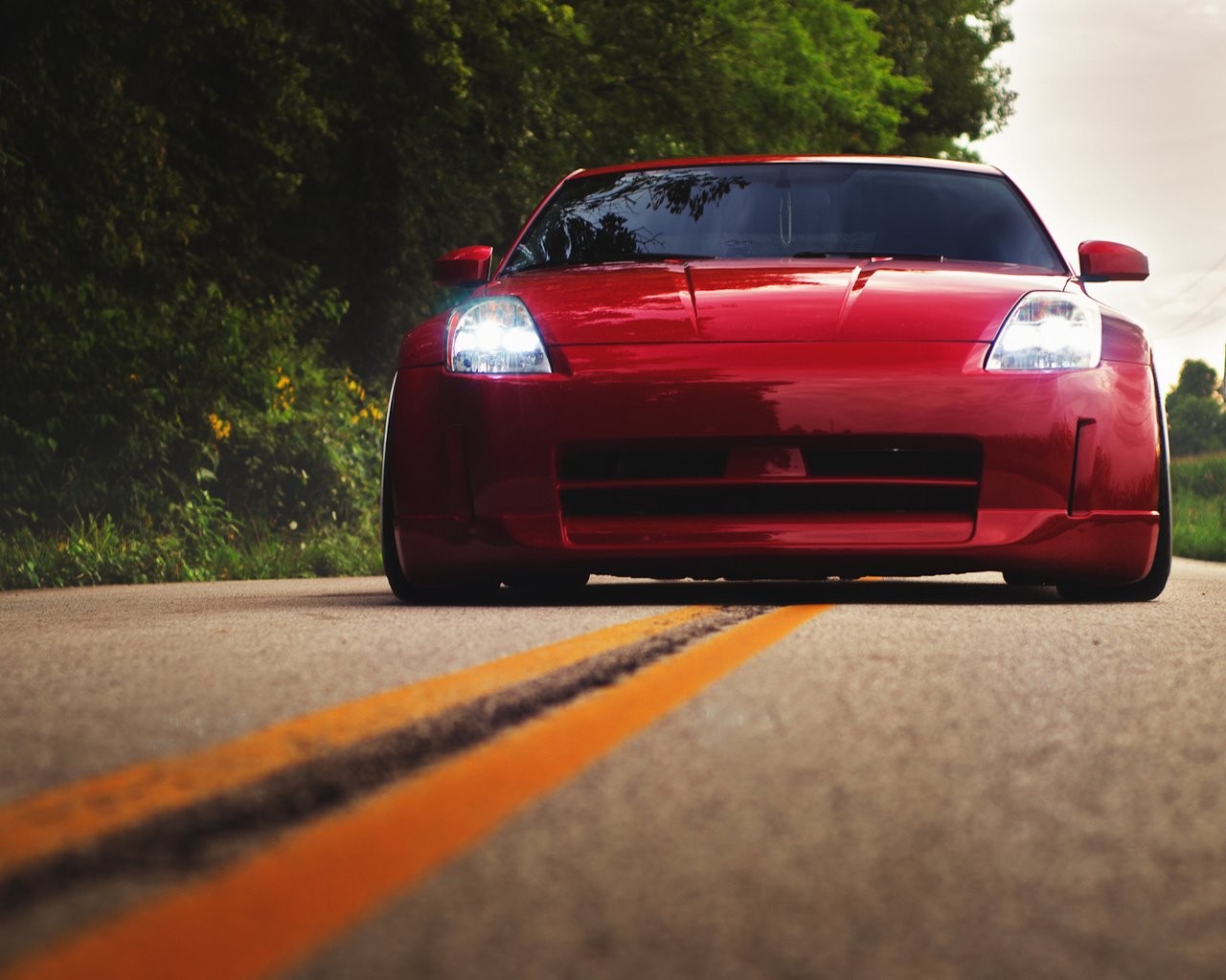 nissan, 350z, red, stance, , , , 