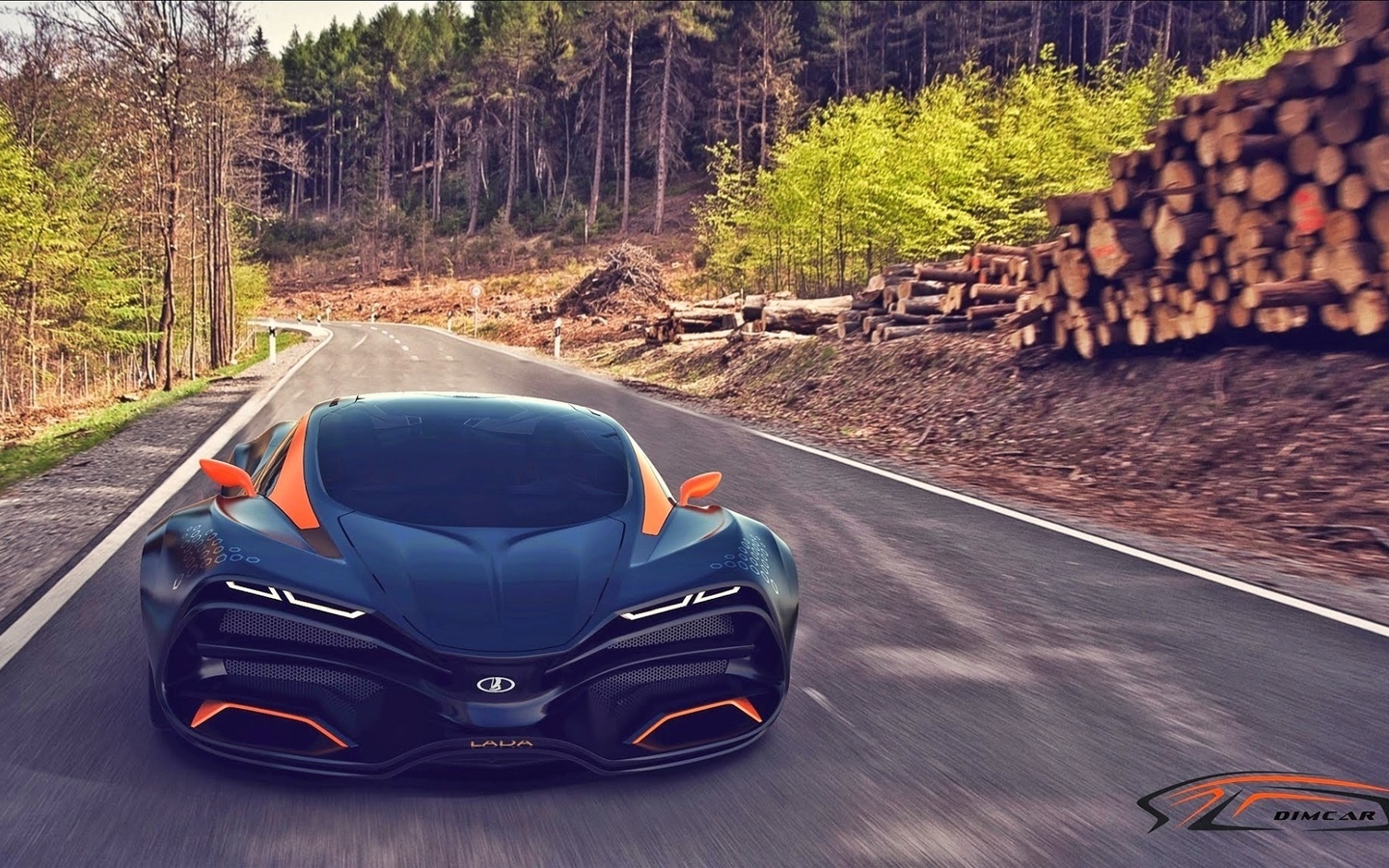 lada, raven, concept, 2014, car, road, speed, forest, trees, , , , , , 