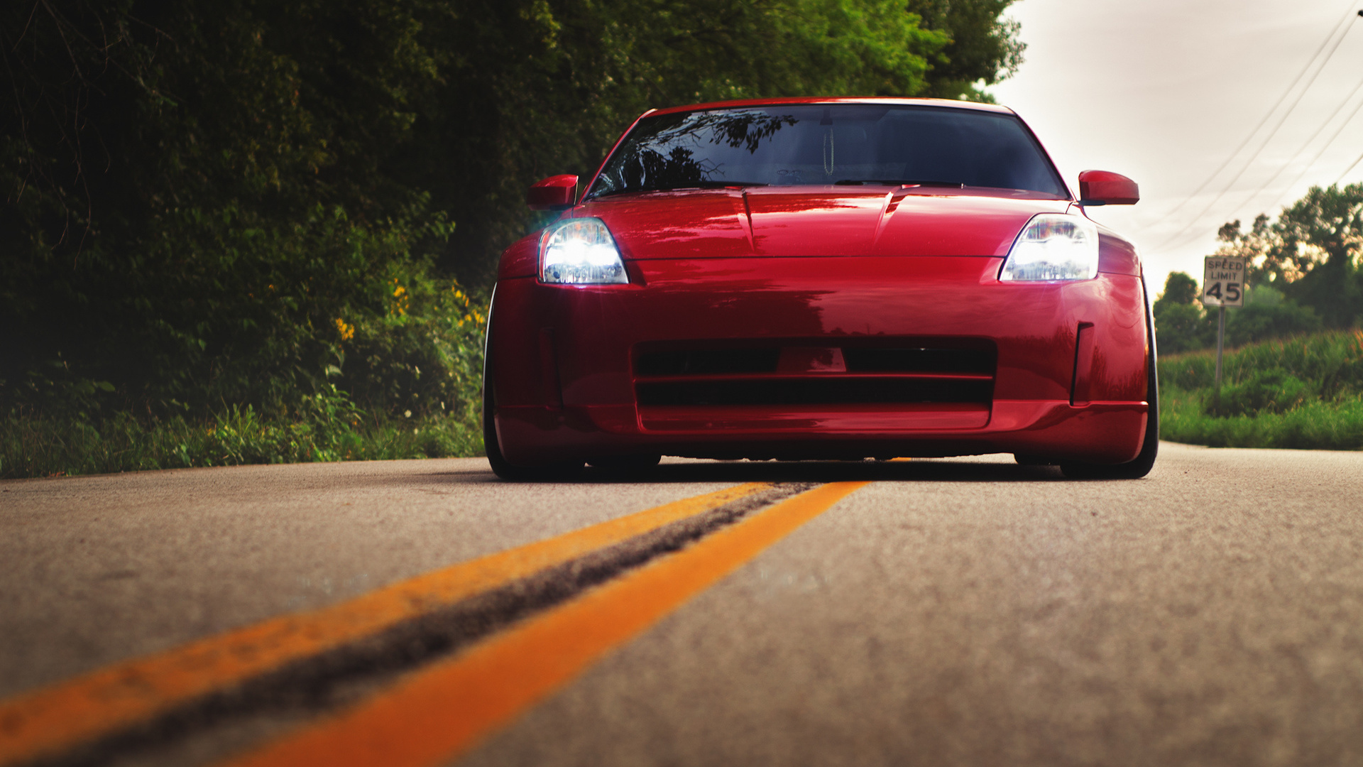 nissan, 350z, red, stance, , , , 