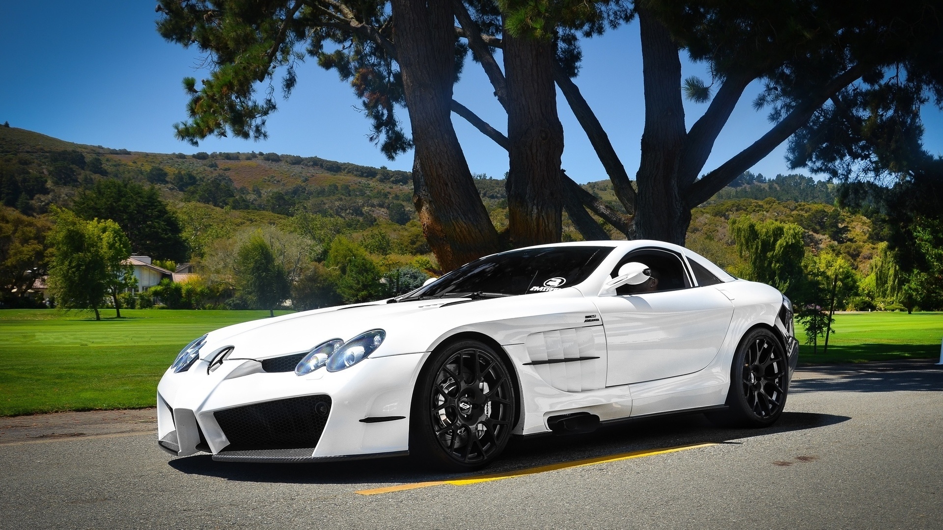 mercedes benz, white, slr mclaren, mansory,  ,  