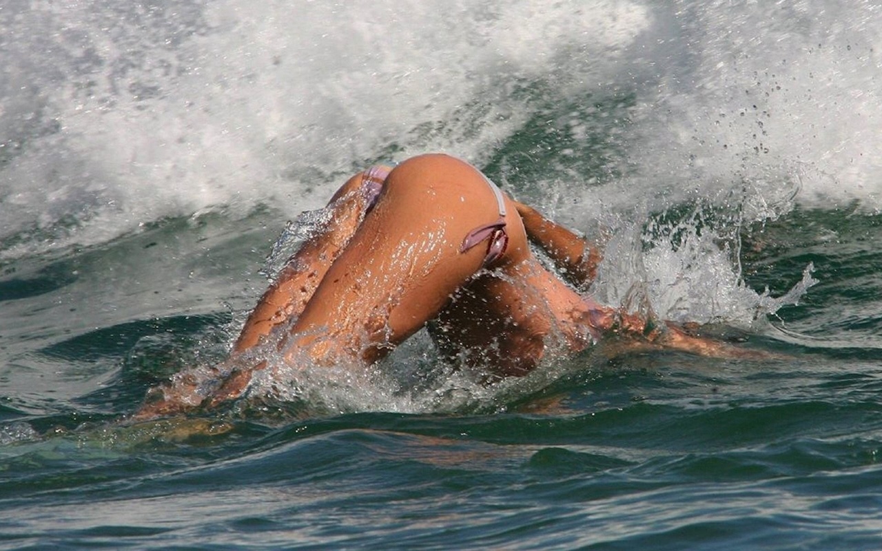 ocean, water, girl, bikini, hot, sexy