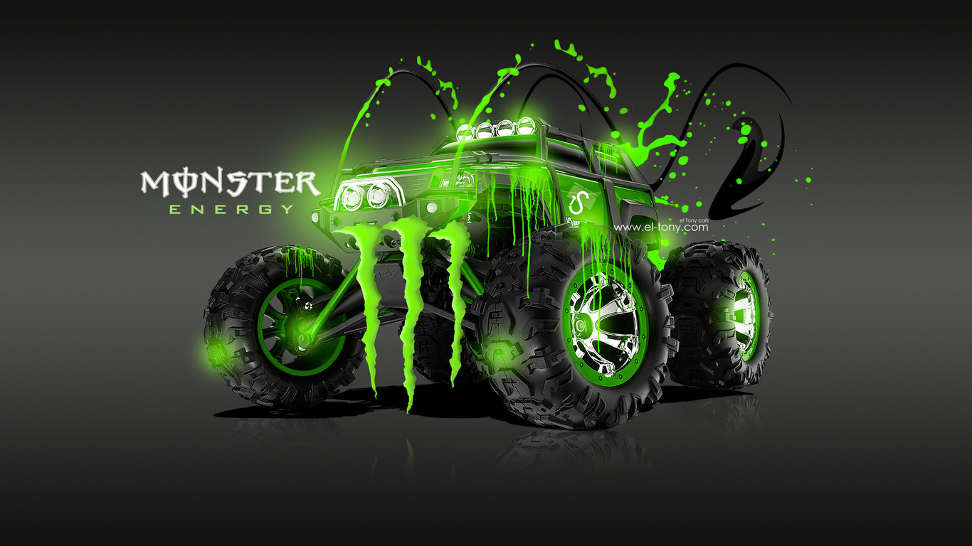 tony kokhan, green, monster energy, traxxas summit, truck, green, acid, plastic, drink, el tony cars, photoshop,  , ,  , , , , , 2014