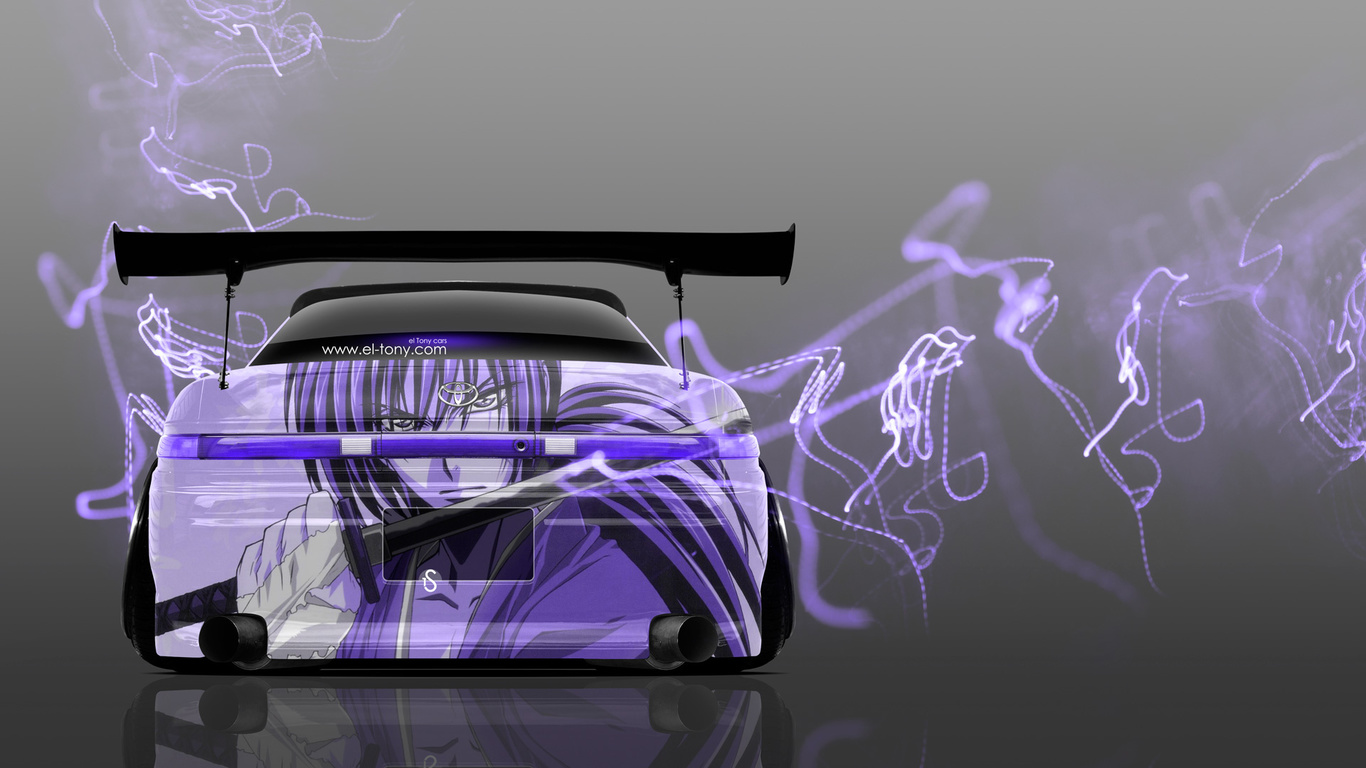 tony kokhan, toyota, mark2, jzx90, jdm, samurai, anime, aerography, violet, neon, effects, tuning, el tony cars, photoshop, hd wallpapers,  , , , 2, , 90 , , , , ,  , , 