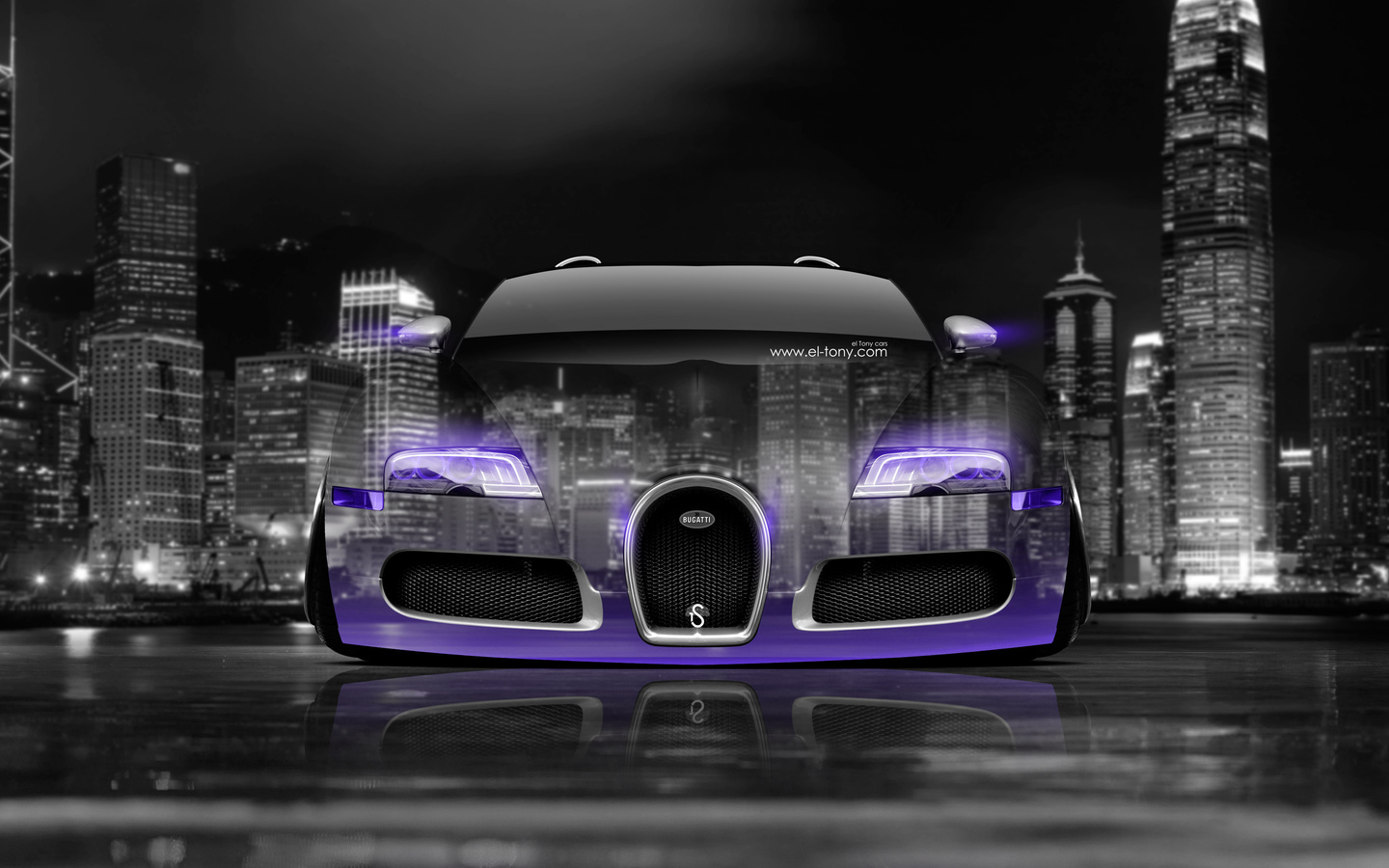 Картинки tony kokhan, bugatti, veyron, front, crystal, city, car, violet,  neon, el tony cars, 4k, wallpapers, night, тони кохан, фотошоп, бугатти,  вейрон, вид спереди, прозрачная, машина, фиолетовый, неон, 4к, обои, арт,  город,