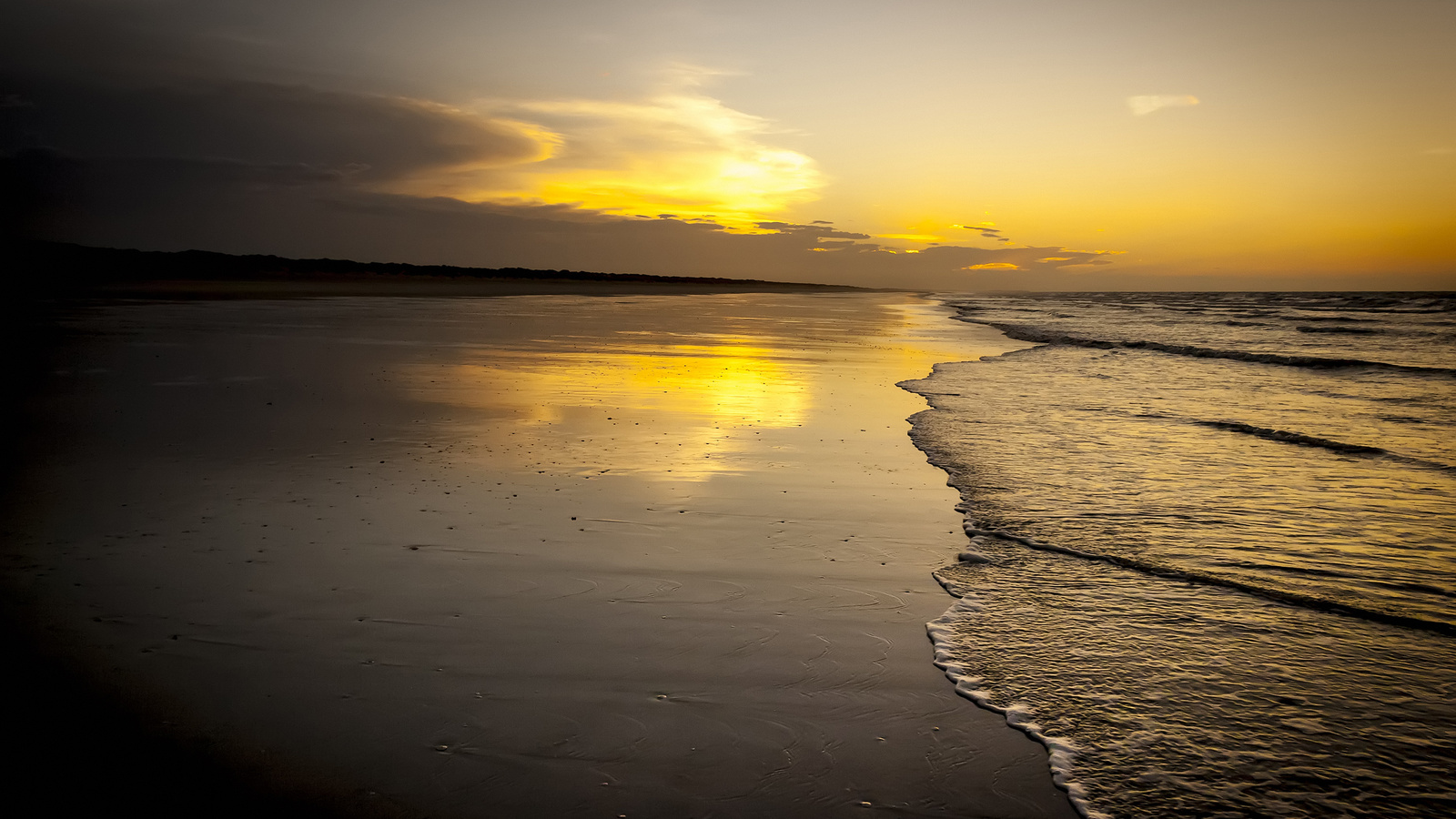 beautiful sunrise scene, sea, nature, landscape, sky, clouds,    , , , , , 