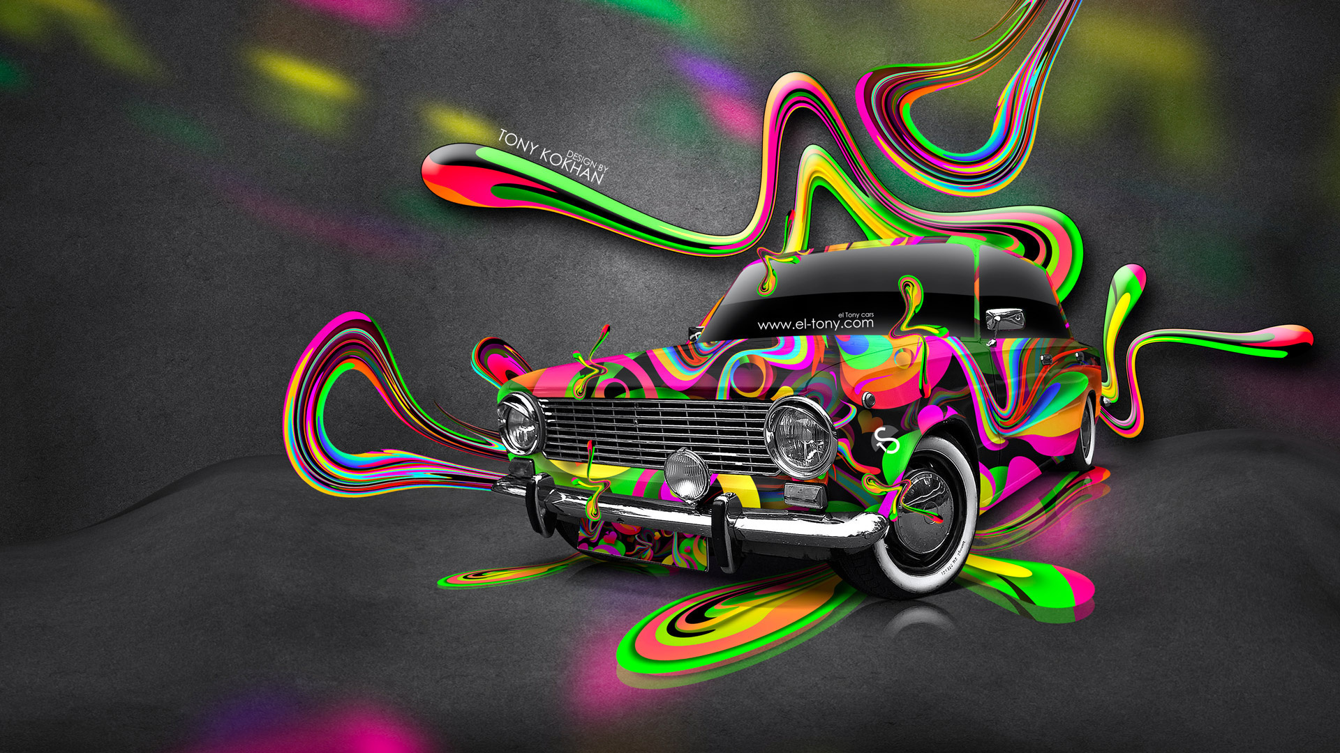 Картинки tony kokhan, vaz, 2101, super, abstract, aerography, plastic,  style, el tony cars, russian, photoshop, design, тони кохан, фотошоп,  стиль, ваз 2101, копейка, русская, машина, авто, аэрография, пластика,  Яркая, Яркие, краски, разноцветная,