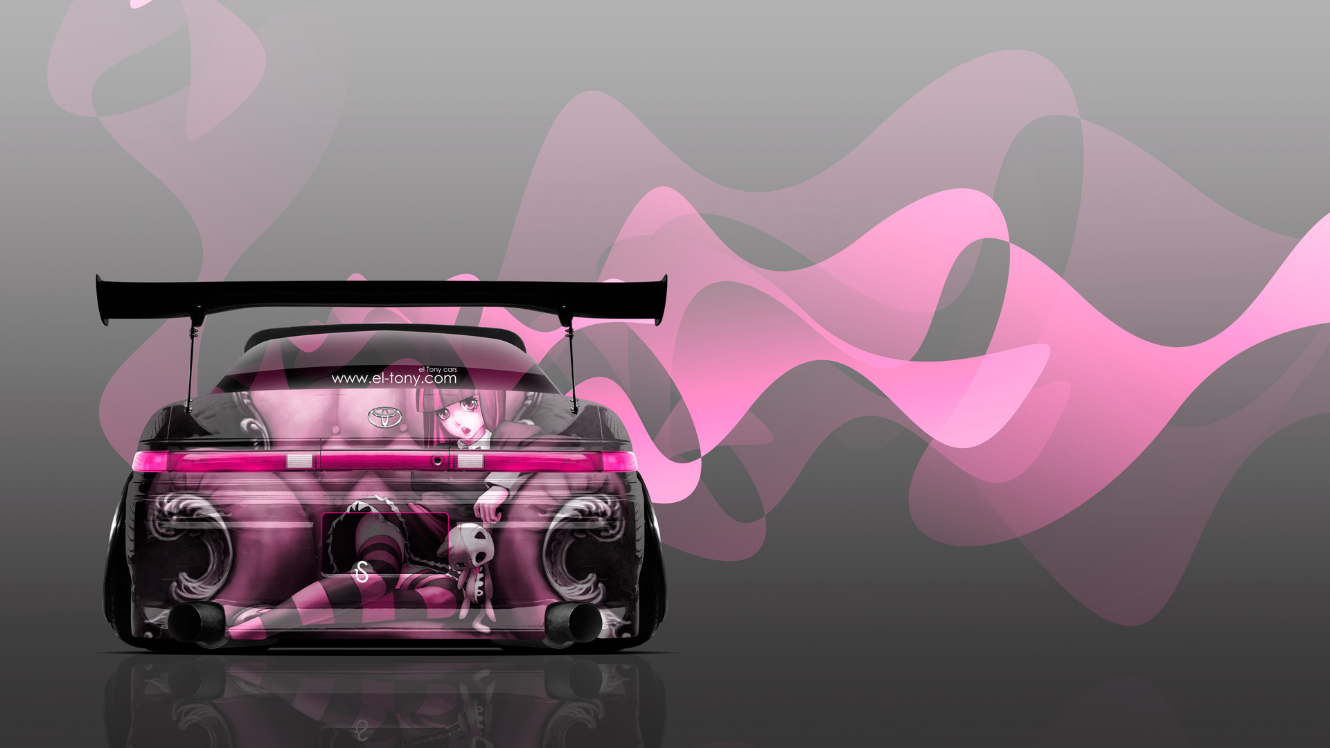 Tony Kokhan Toyota Mark Jzx Jdm Anime Girl Aerography Car Pink Neon