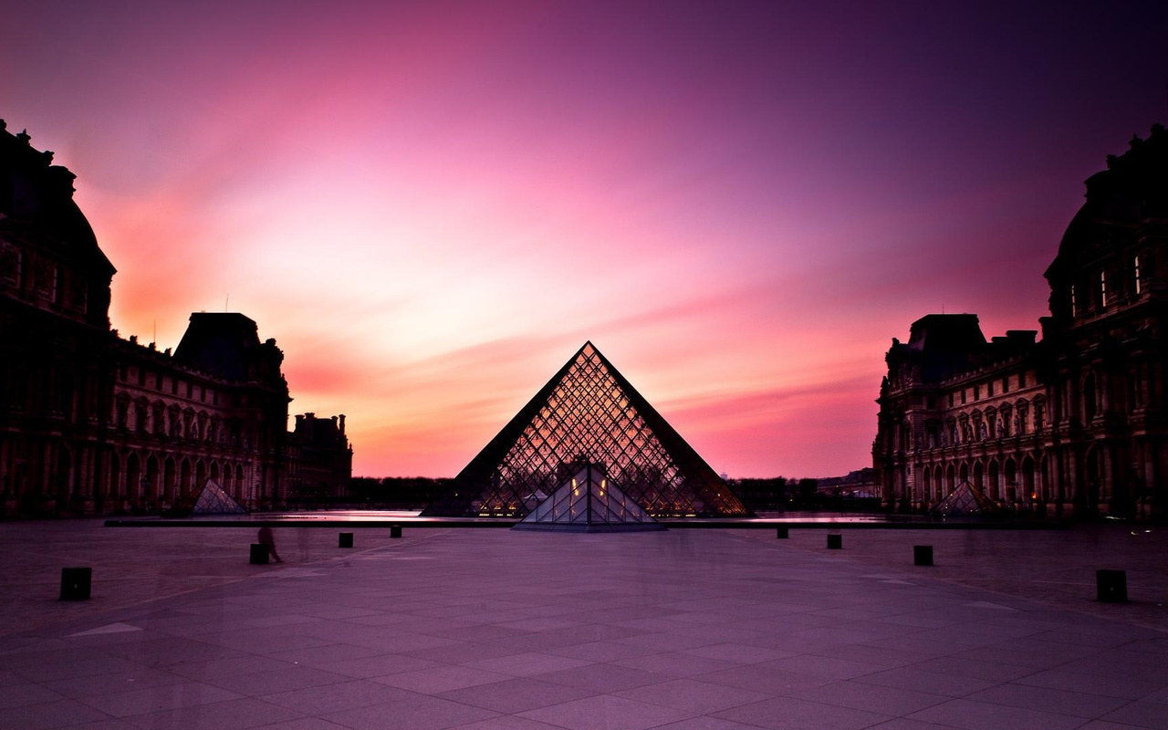 louvre, pyramide, paris, france