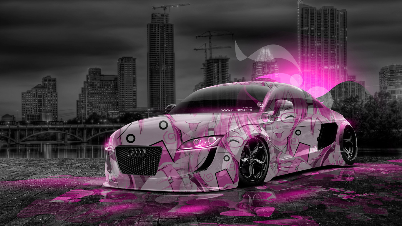 Картинки tony kokhan, audi, tt, tuning, anime, aerography, girl, pink,  neon, effects, style, design, art, city, night, hd wallpapers, el tony  cars, photoshop, тони кохан, фотошоп, стиль, аэрография, анимэ, аниме,  тюнинг, ауди,