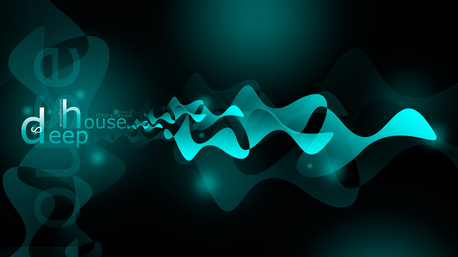 tony kokhan, deep house, azure, neon, music, words, dj, style, abstract, 4k, wallpapers, el creative,  ,  , , , , , , , , , 2014, , , 