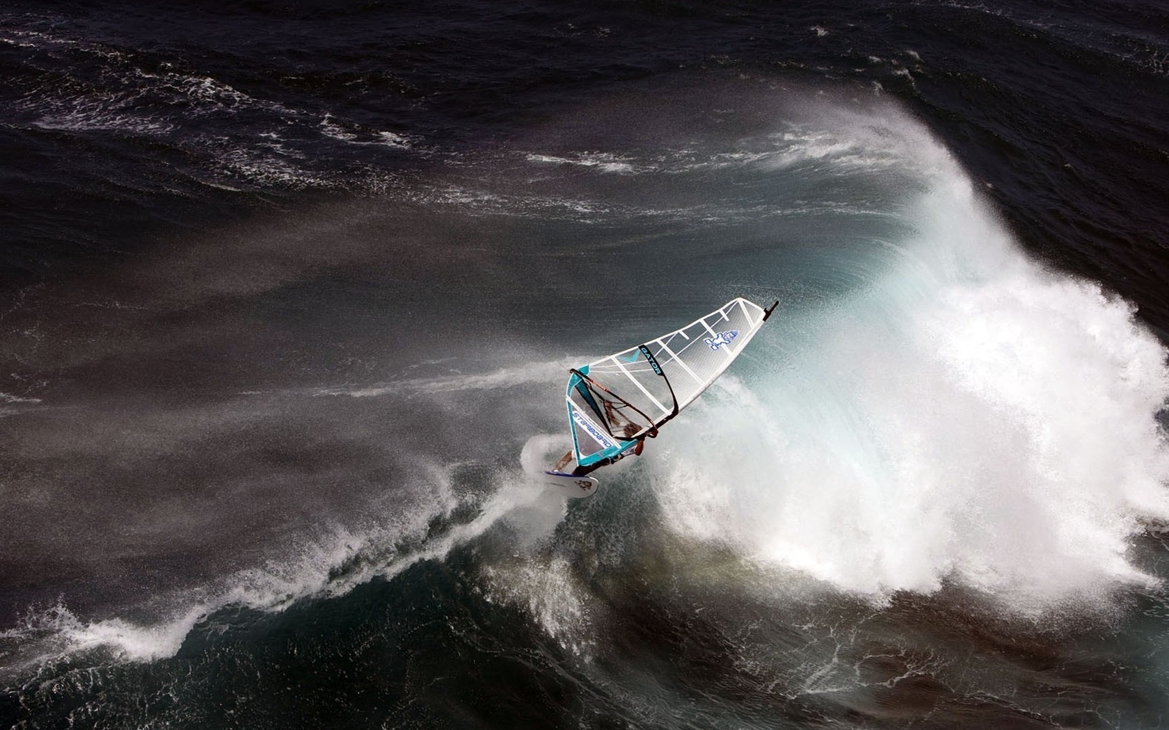 windsurfing, ocean, water, wind