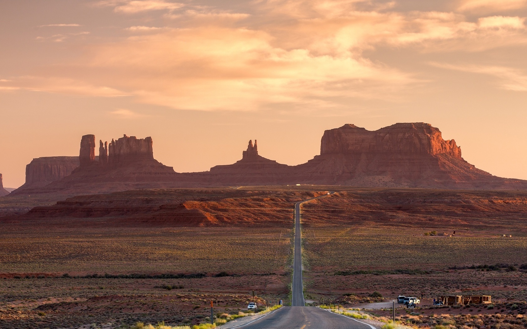 road, desert, canyon, sky