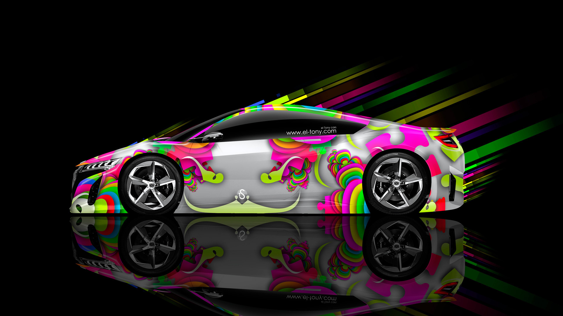 tony kokhan, honda, nsx, abstract, aerography, car, eq, multicolors, hd wallpapers, el tony cars, style, design, art,  , , , ,  , , , , , , , , , , , 201